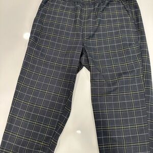 Zara Women’s Dress Slacks Pants Green Plaid Sz S New With Tags